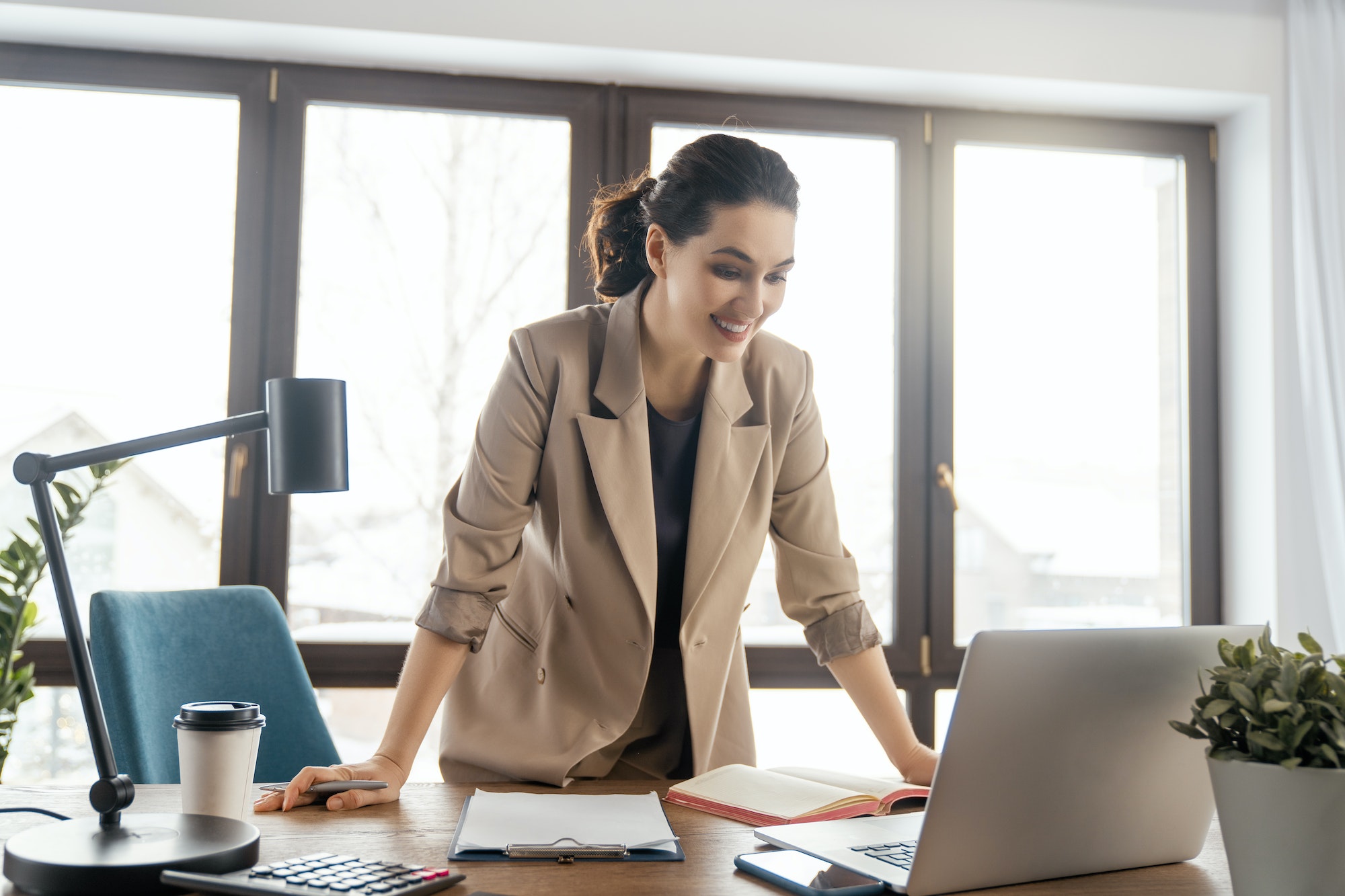 woman working in the office